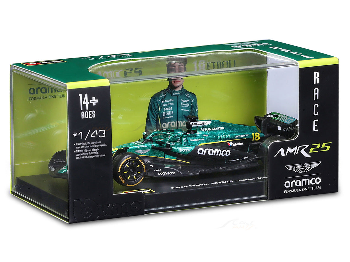2025 Aston Martin AMR25 L. Stroll Australia GP 1:43 Scale Bburago Licensed Formula 1 Diecast Model