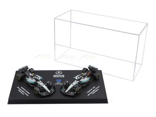2025 Mercedes-AMG F1 W16 Kimi Antonelli No.12 Twin Pack 1:64 Bburago Licensed Formula 1 Diecast Scale Model Set