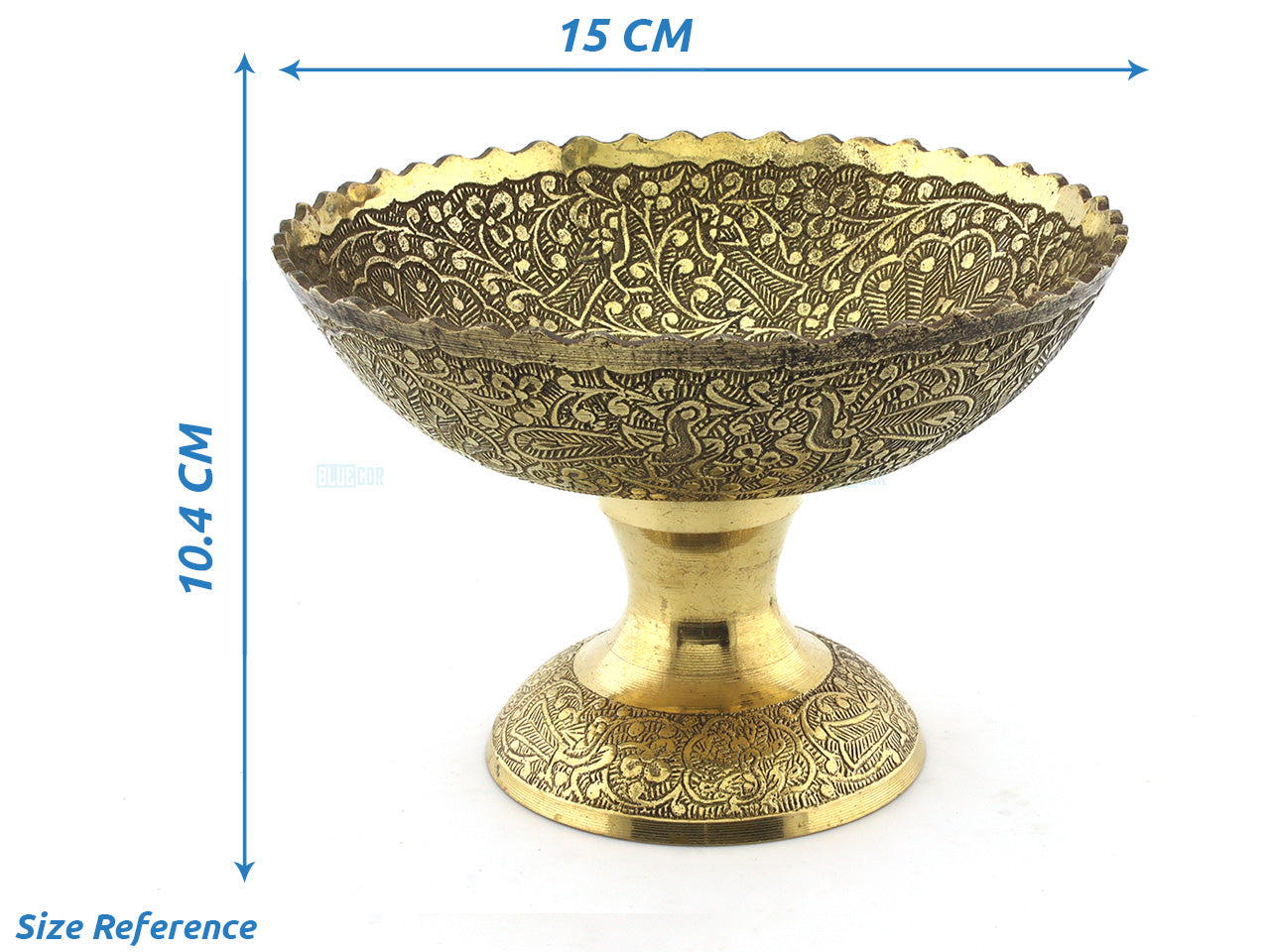 Brass Engraved Decorative Bowl 6 Inch- Elegant Home Accent Design 1