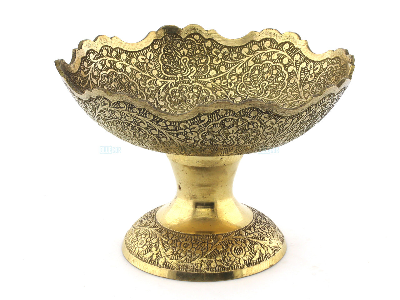 Brass Engraved Decorative Bowl 6 Inch- Elegant Home Accent Design 2