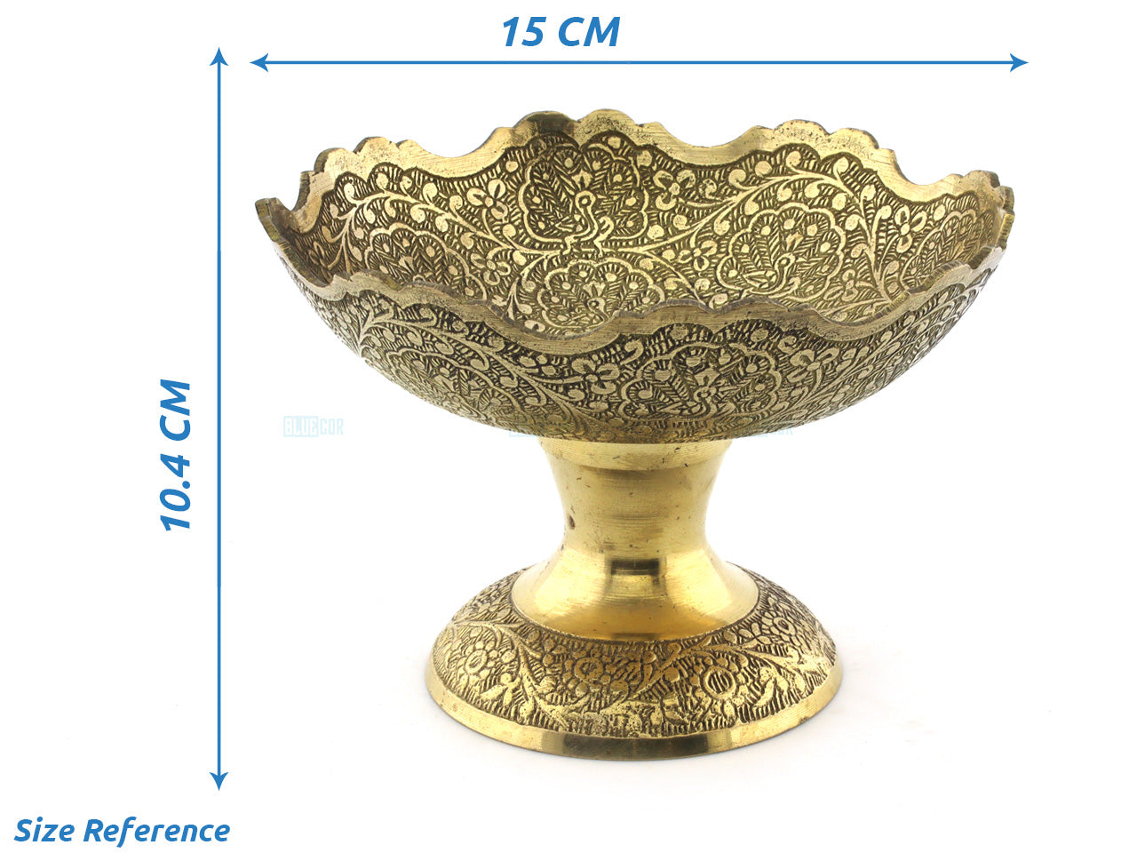 Brass Engraved Decorative Bowl 6 Inch- Elegant Home Accent Design 2
