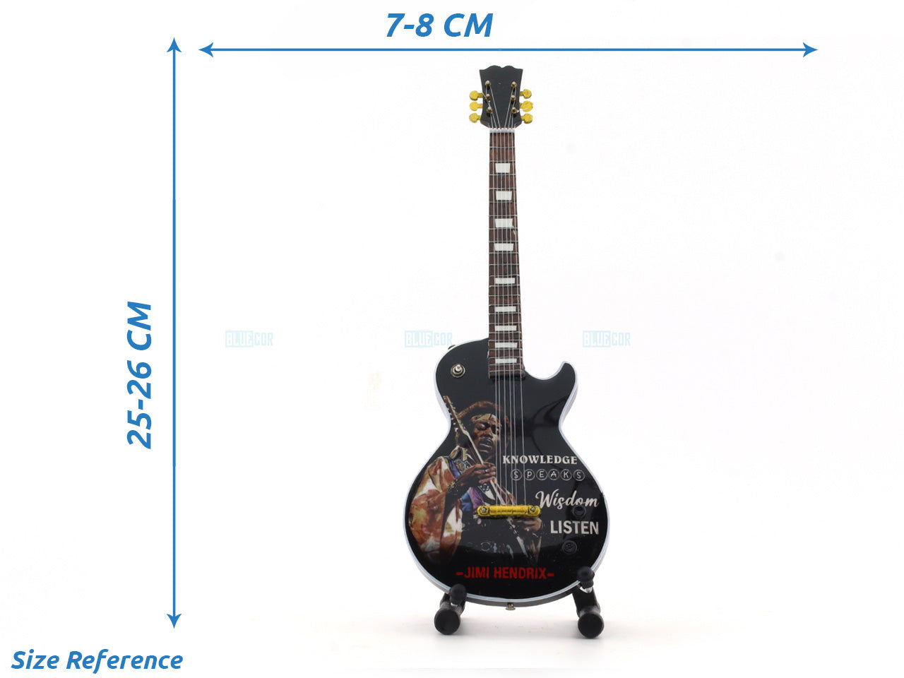 Jimi Hendrix Miniature Guitar with Stand Generic design A
