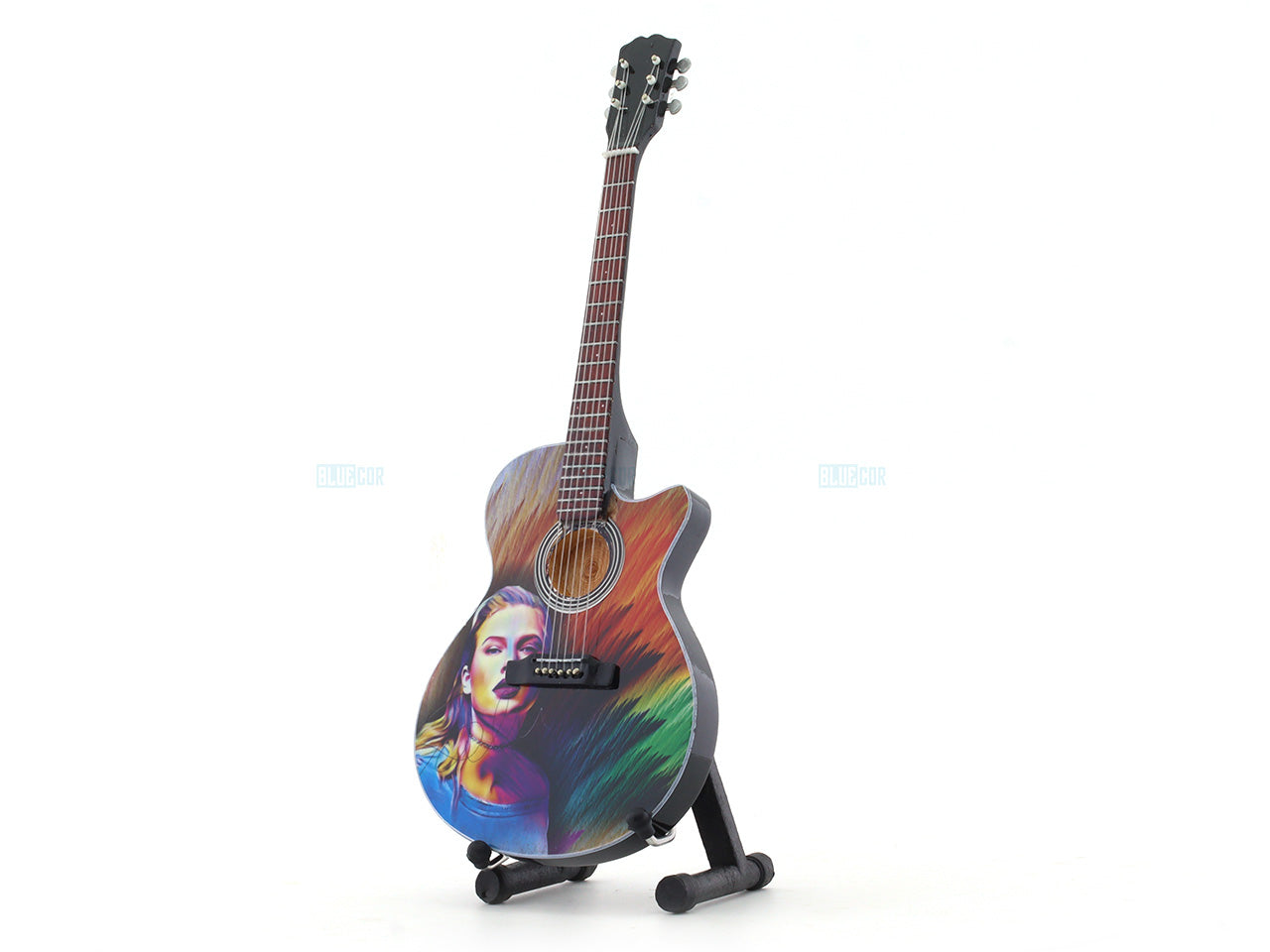 Taylor Swift Wooden Miniature Guitar with Stand Generic design A
