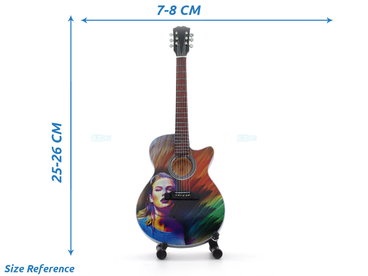 Taylor Swift Wooden Miniature Guitar with Stand Generic design A