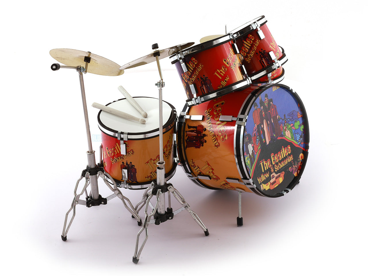 Beatles music band Miniature Drum set collectible Design B