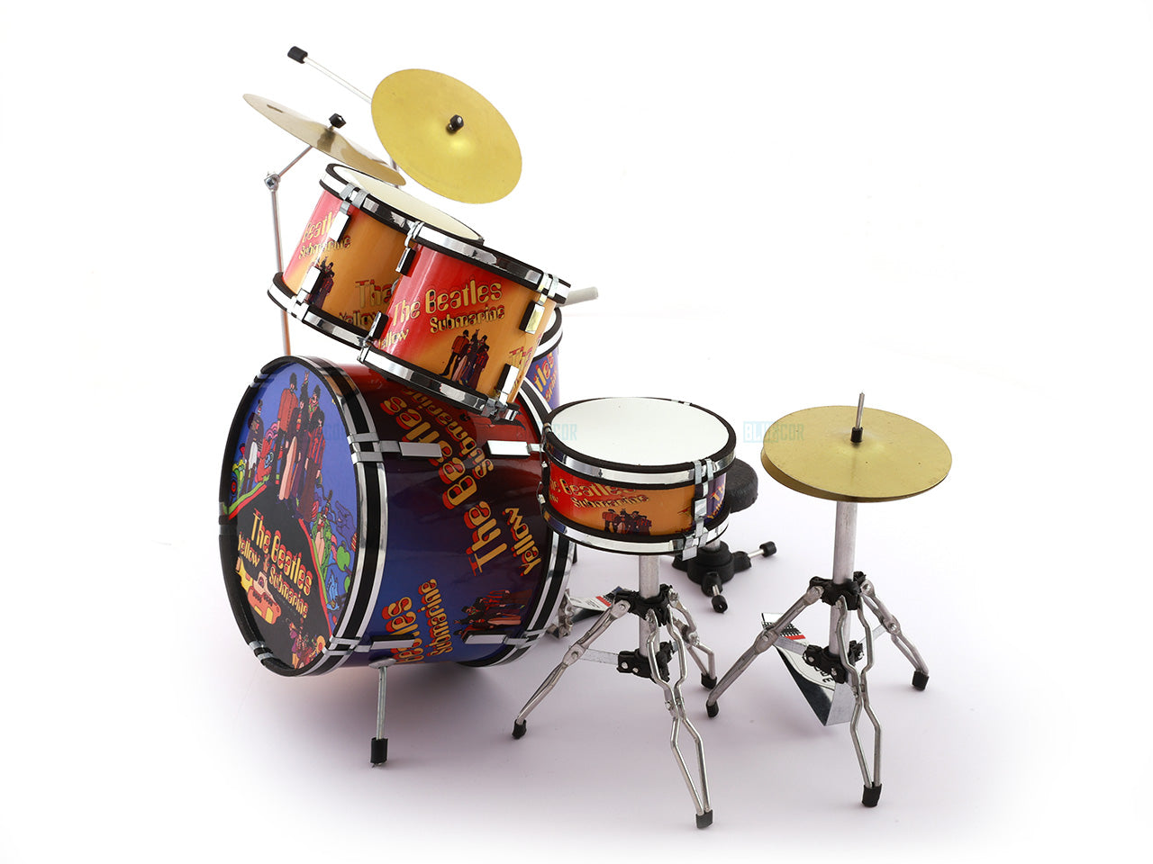 Beatles music band Miniature Drum set collectible Design B