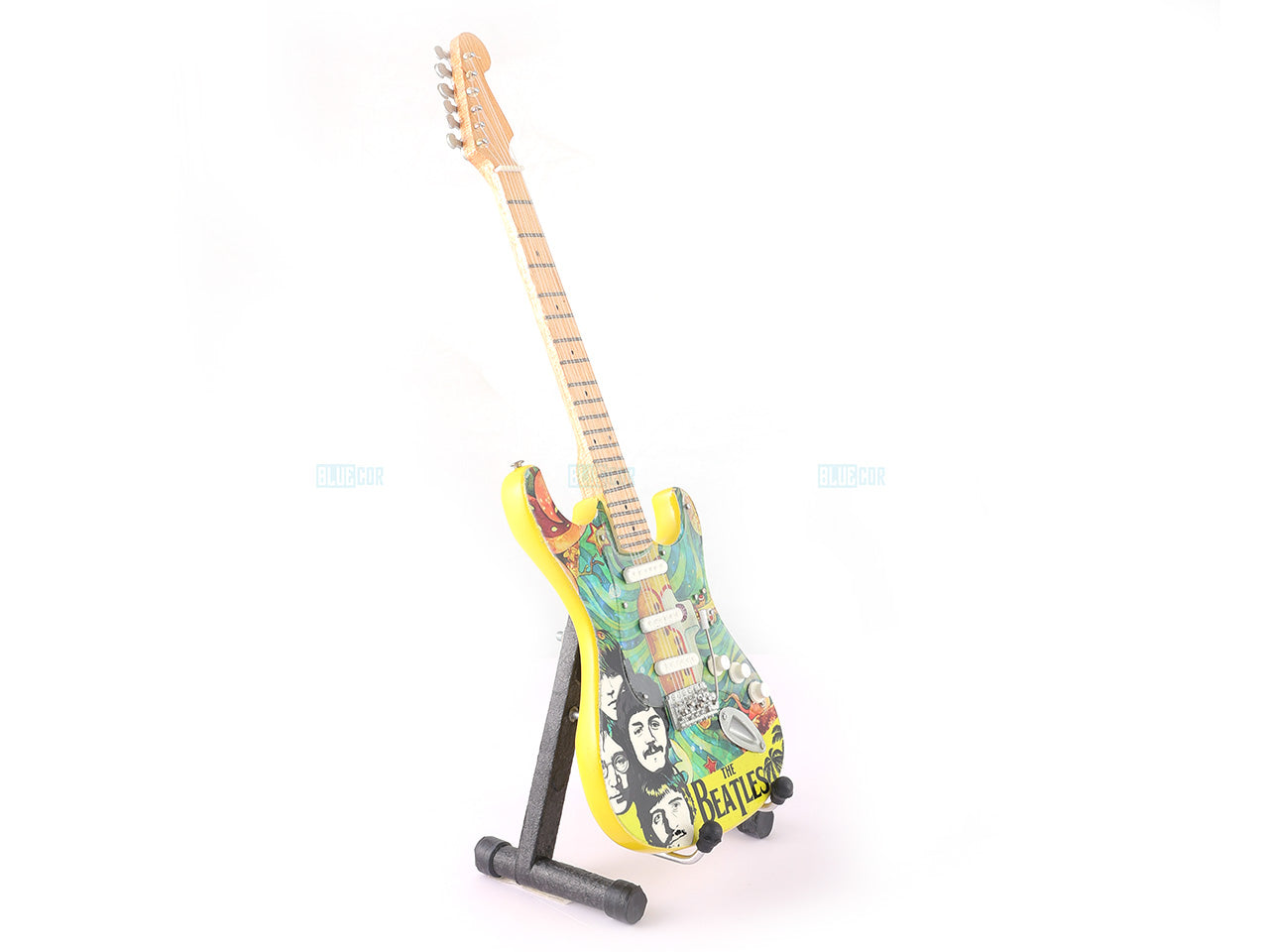 Beatles music band Miniature Guitar with Stand Generic design B - Decor