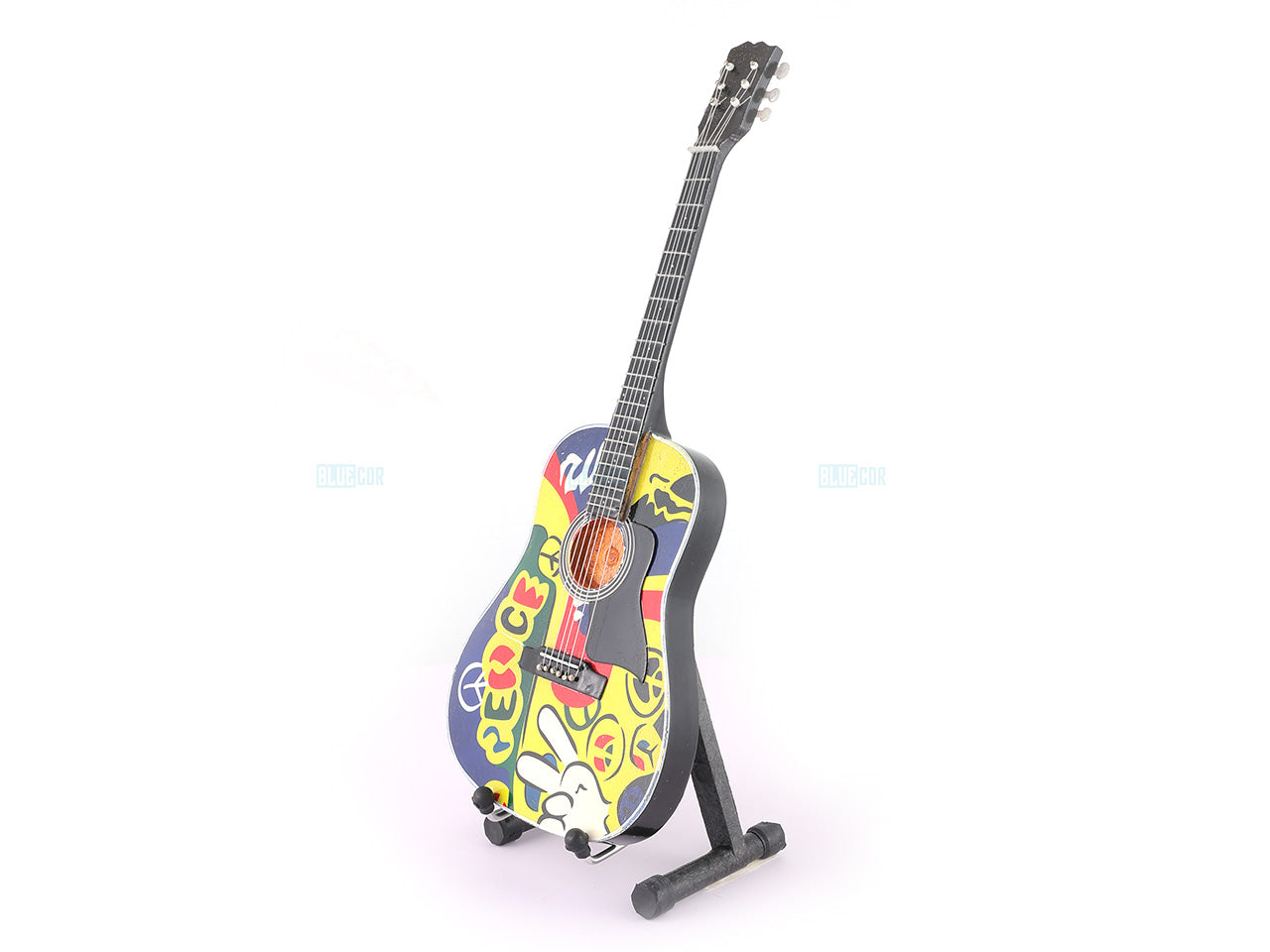 Beatles music band Miniature Guitar with Stand Generic design C - Decor