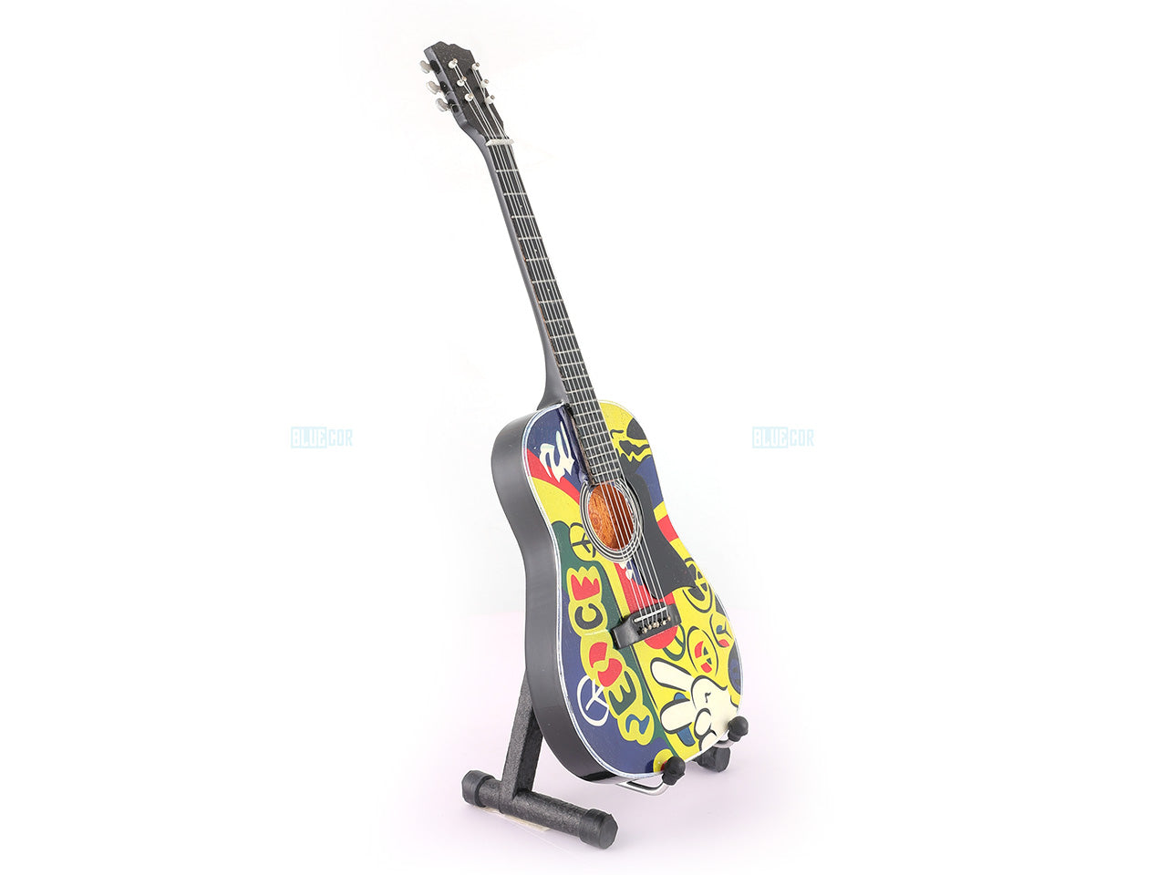 Beatles music band Miniature Guitar with Stand Generic design C - Decor