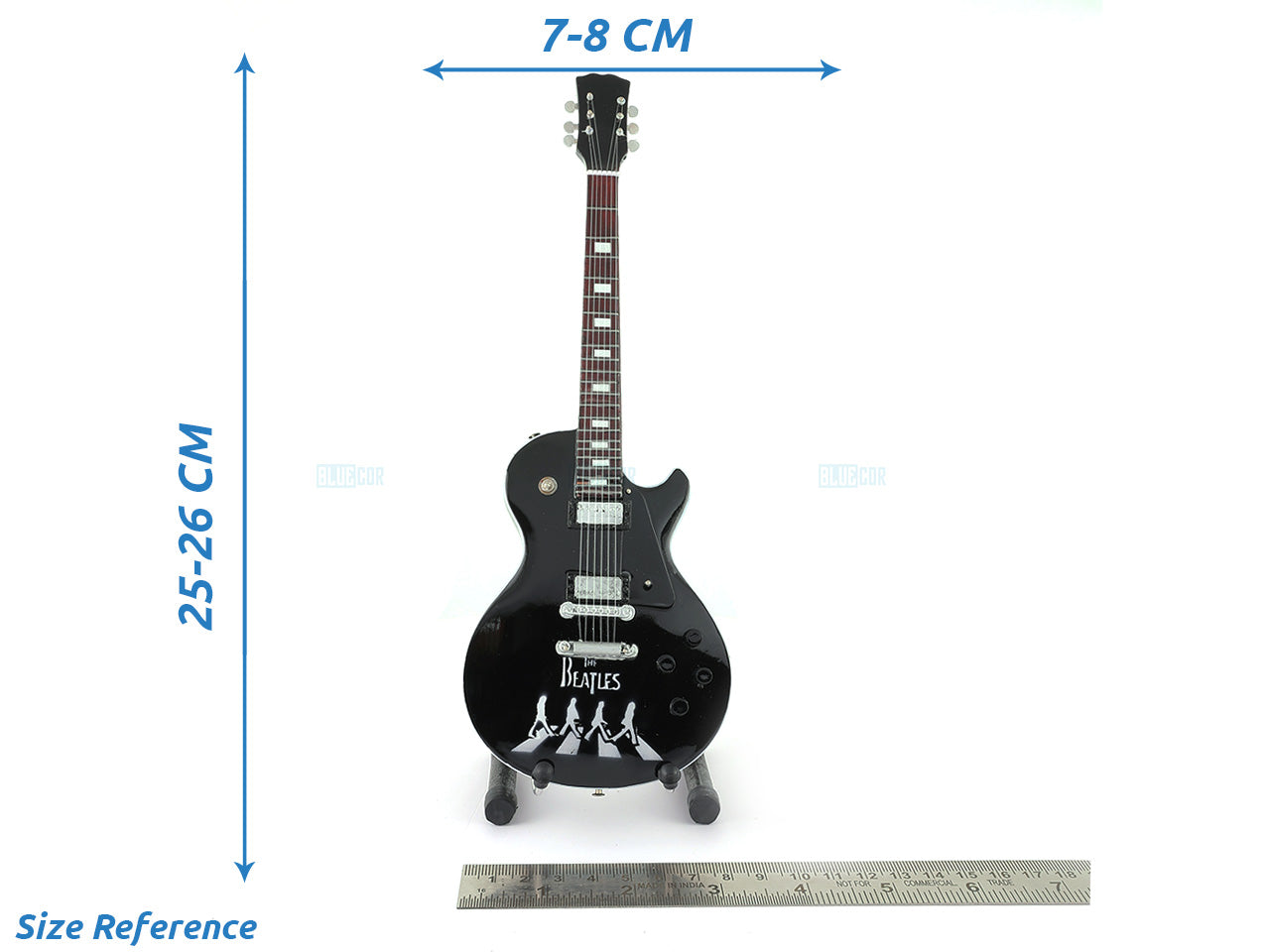 Beatles Music Band Miniature Guitar with Stand Generic design F Decor