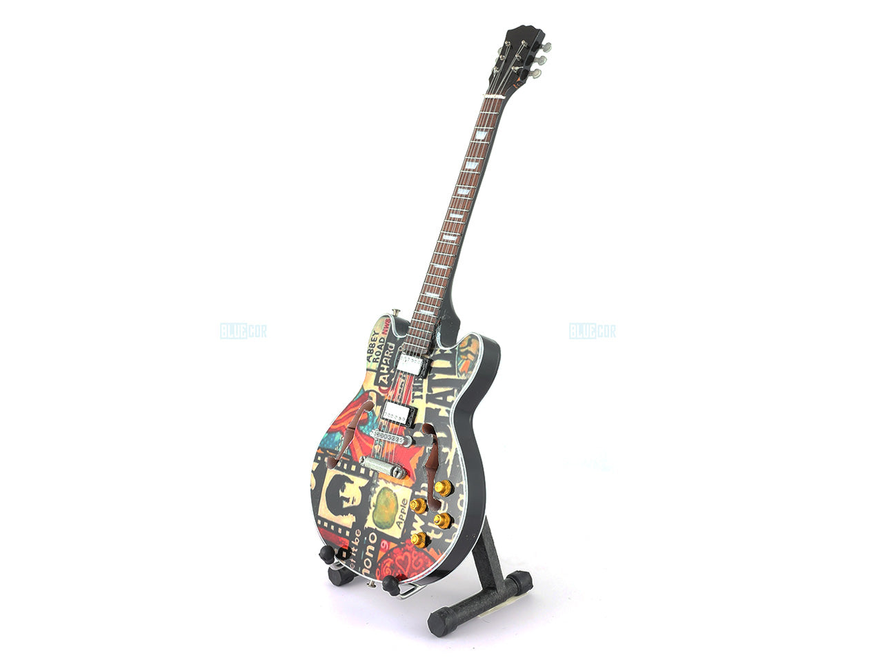 Beatles Music Band Miniature Guitar with Stand Generic design G Decor