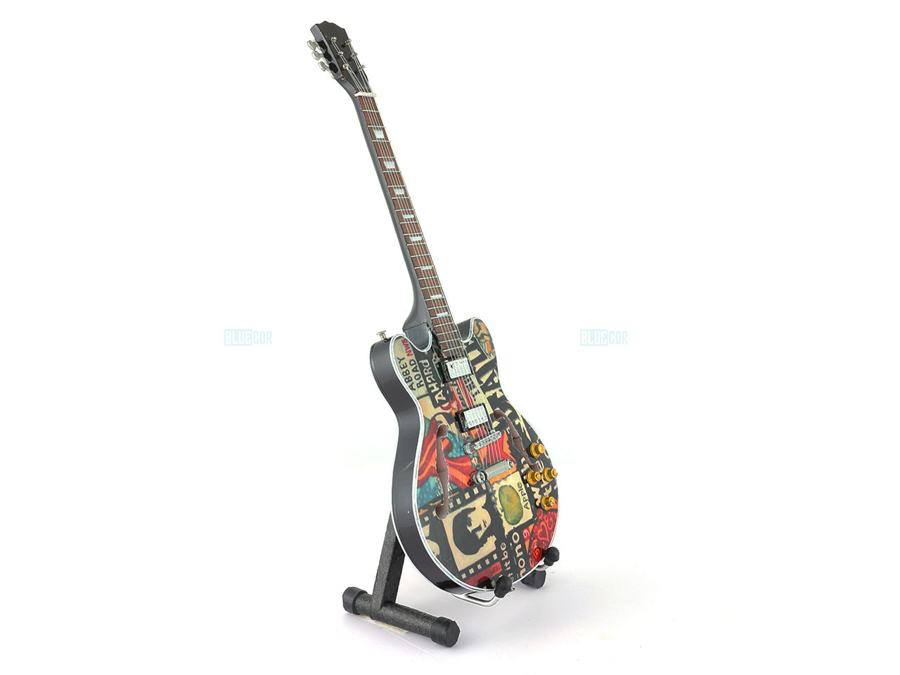 Beatles Music Band Miniature Guitar with Stand Generic design G Decor