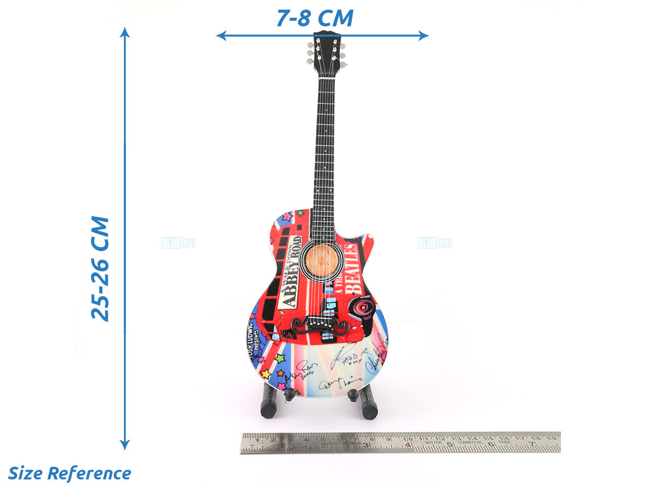Beatles Music Band Miniature Guitar with Stand Generic design O Décor