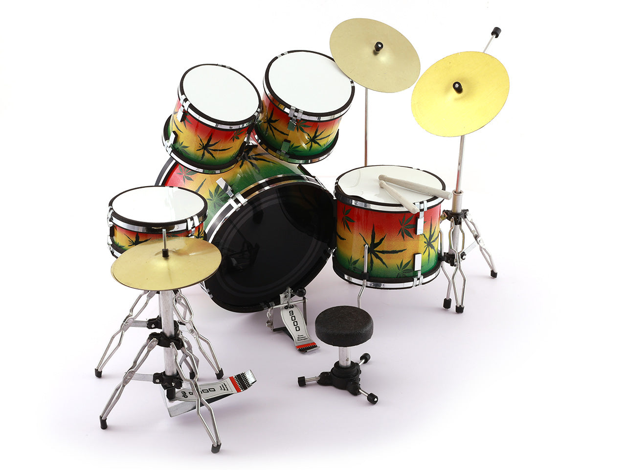 Bob Marley music band Miniature Drum set collectible Design A