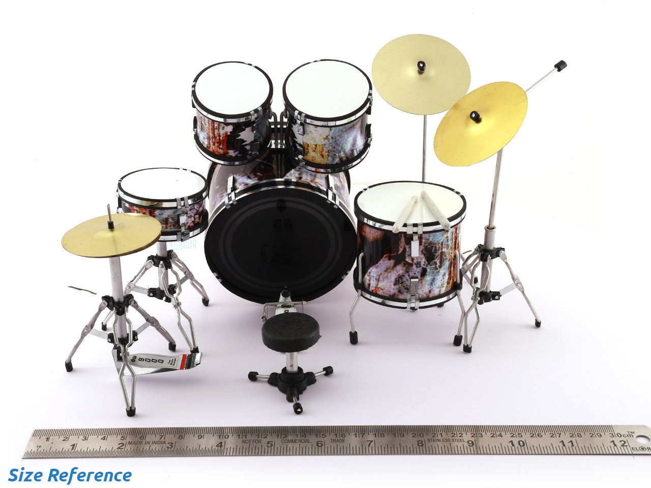 Bob Marley music band Miniature Drum set collectible Design B