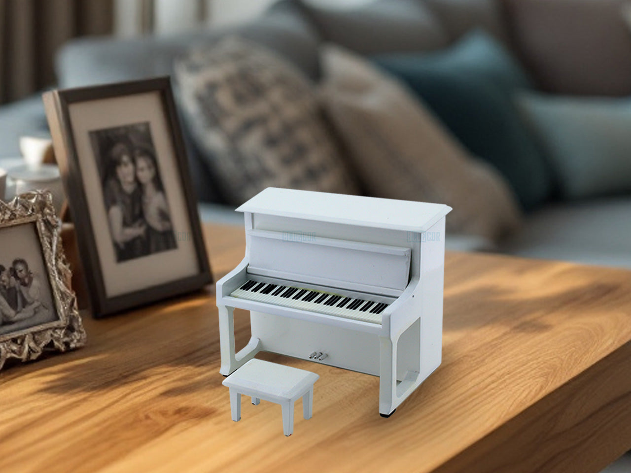 Classic Piano white premium wooden miniature music instrument