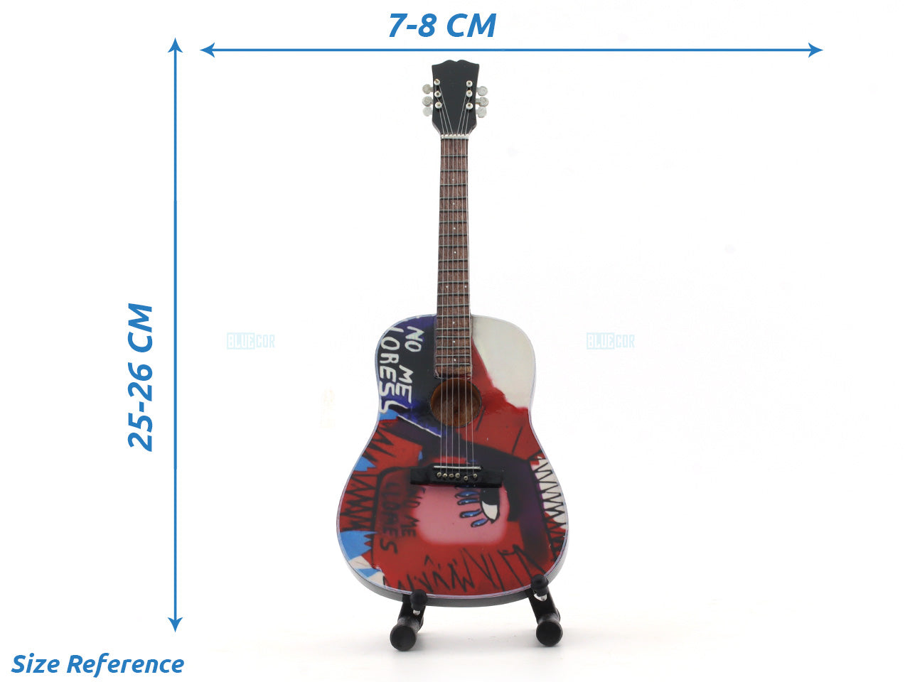 Coldplay music band Miniature Guitar with Stand Generic design B