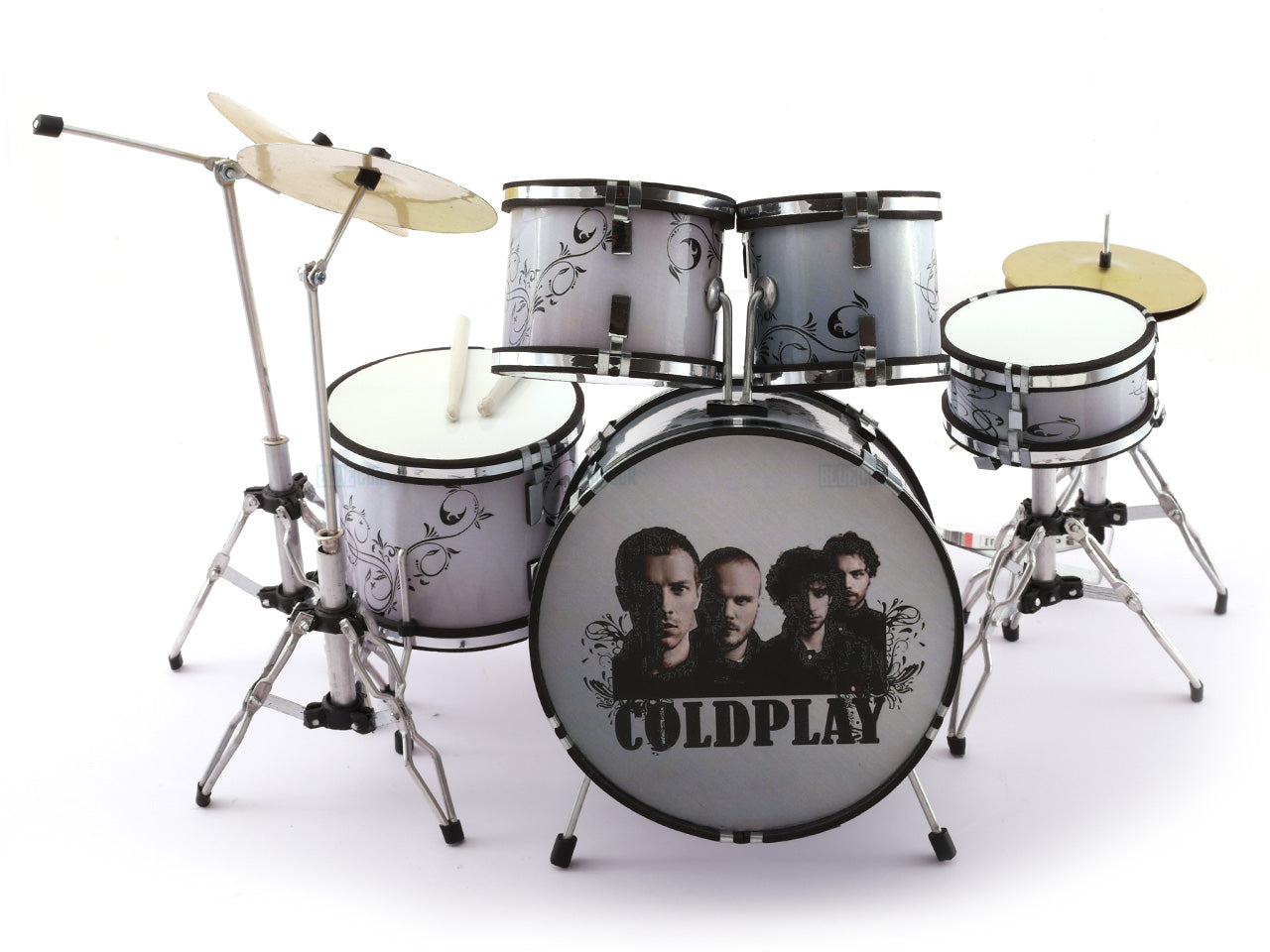 Coldplay music band Miniature Drum set collectible Design A