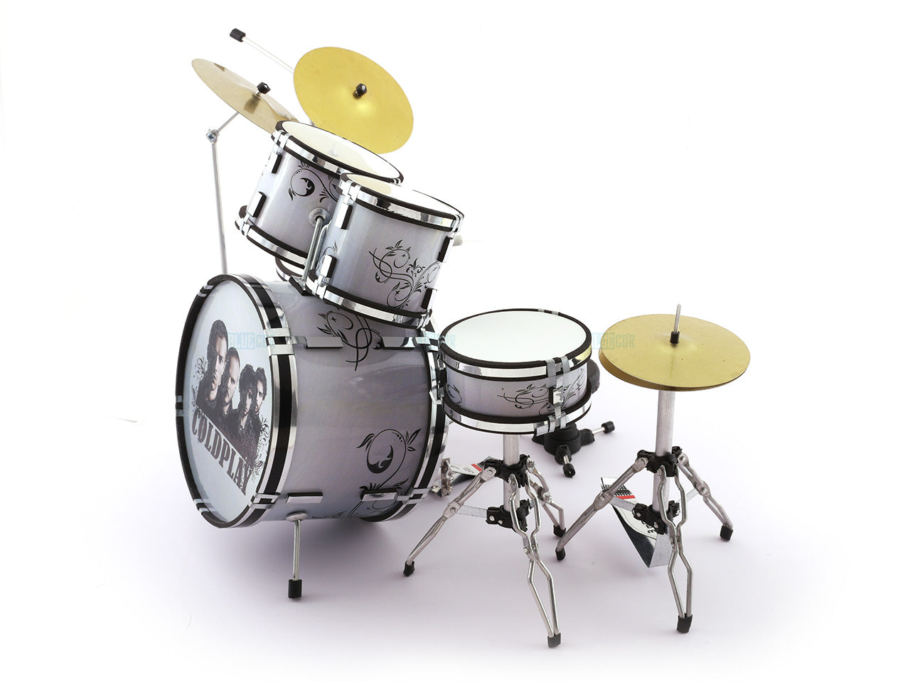 Coldplay music band Miniature Drum set collectible Design A