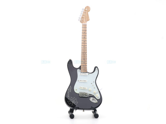 Crossroads Antigua Inspired Wooden Miniature Guitar Collectible with Display Stand 25cm | Rock Music Décor Gift for Fans