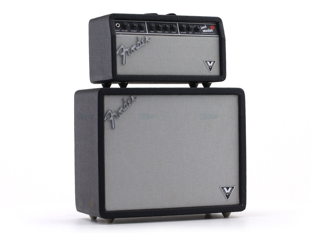 Fender Bandmaster Dual Stack Miniature Wooden Amplifier Décor Replica for Music Enthusiasts