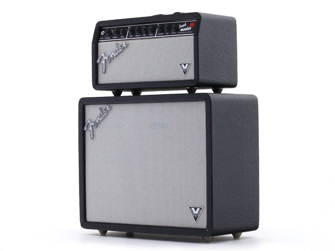 Fender Bandmaster Dual Stack Miniature Wooden Amplifier Décor Replica for Music Enthusiasts