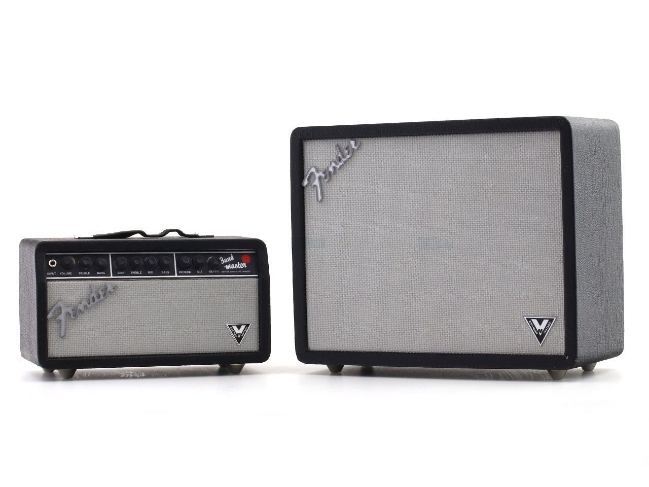 Fender Bandmaster Dual Stack Miniature Wooden Amplifier Décor Replica for Music Enthusiasts