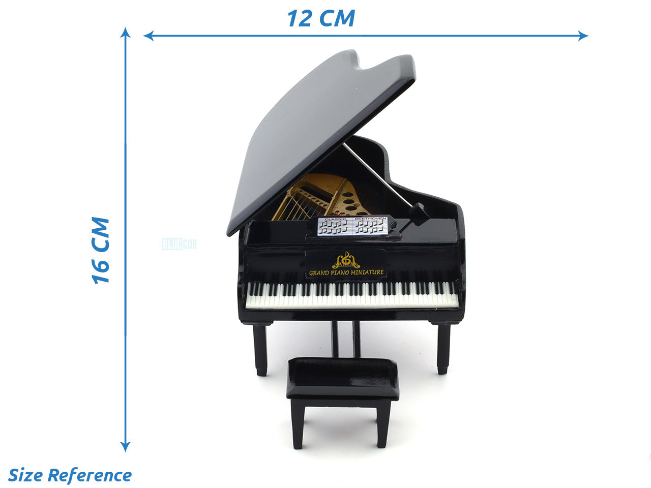 Grand Piano black premium wooden miniature music instrument
