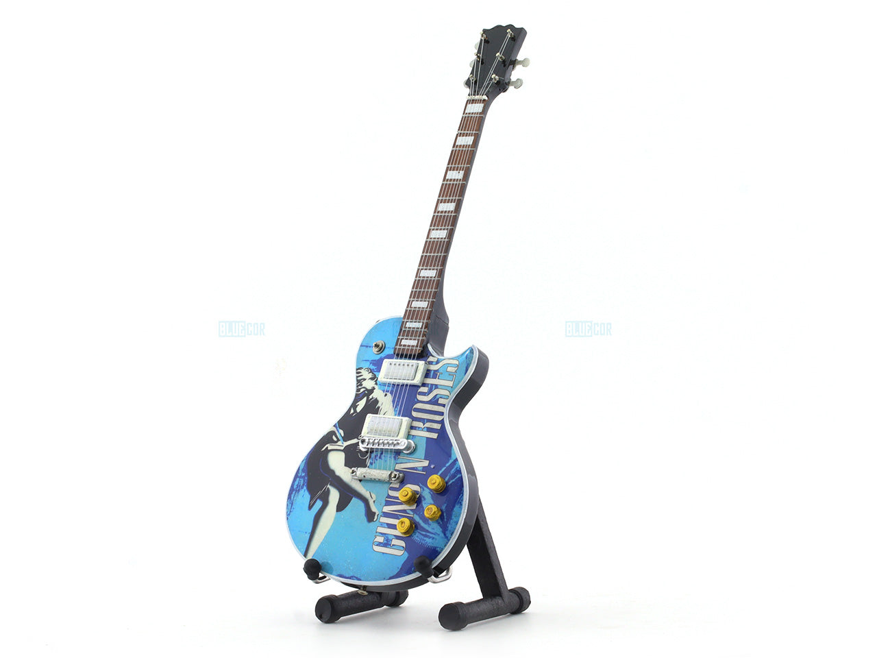 Guns and Roses music band Miniature Guitar with Stand Generic design C