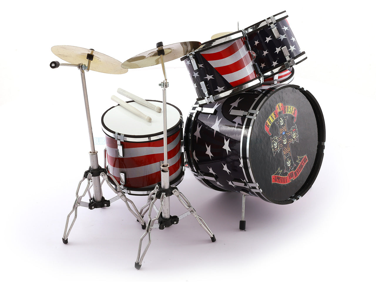 Guns N Roses music band Miniature Drum set collectible Design A