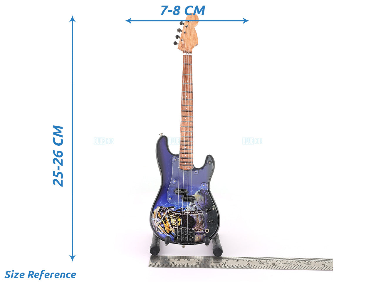 Iron Maiden music band Miniature Guitar with Stand Generic design A