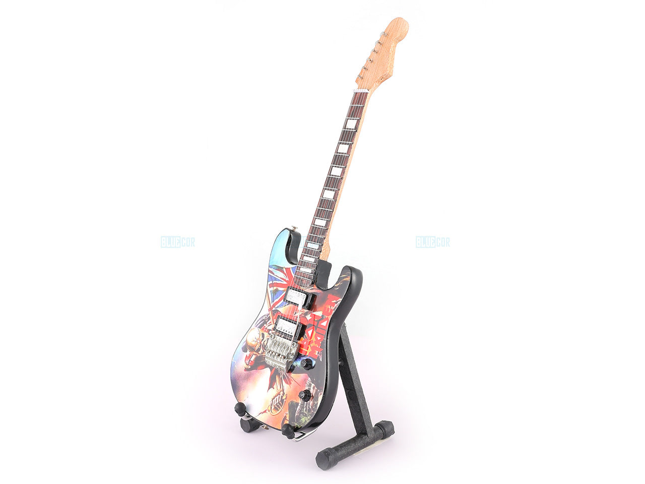 Iron Maiden music band Miniature Guitar with Stand Generic design B Decor