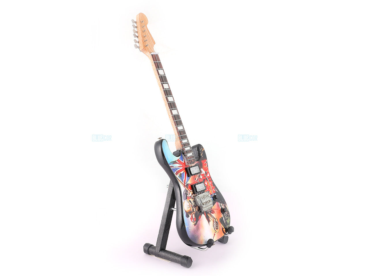 Iron Maiden music band Miniature Guitar with Stand Generic design B Decor