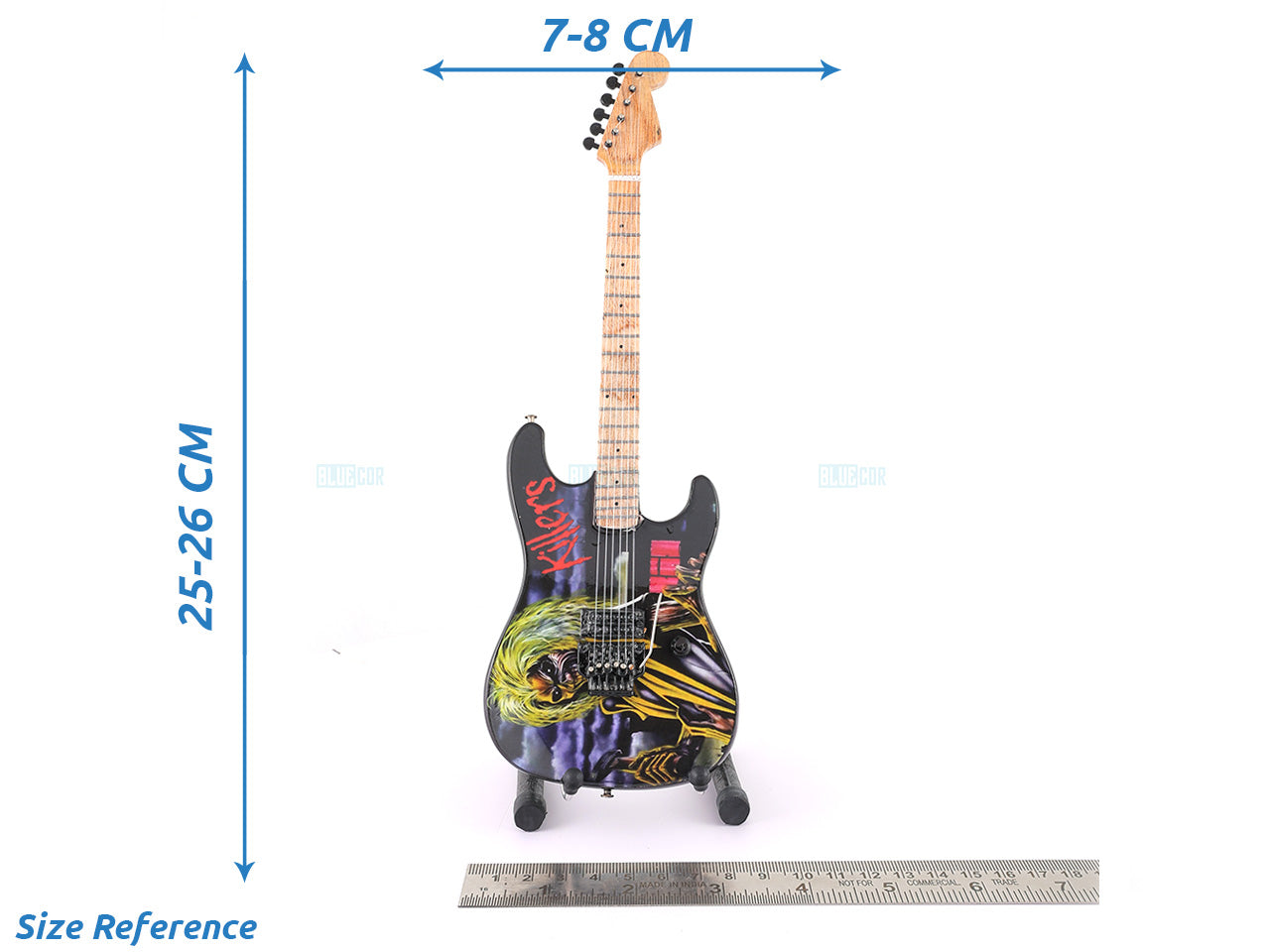 Iron Maiden Killers music band Miniature Guitar with Stand Generic design Décor