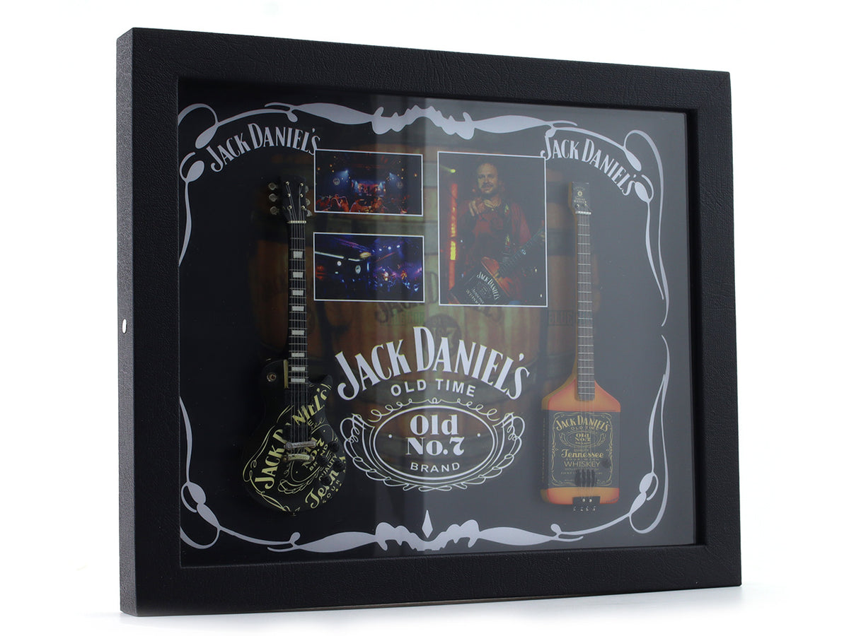 Jack Daniel’s Old No 7 3D Frame with Miniature Guitar | Bar & Music Wall Décor Gift India