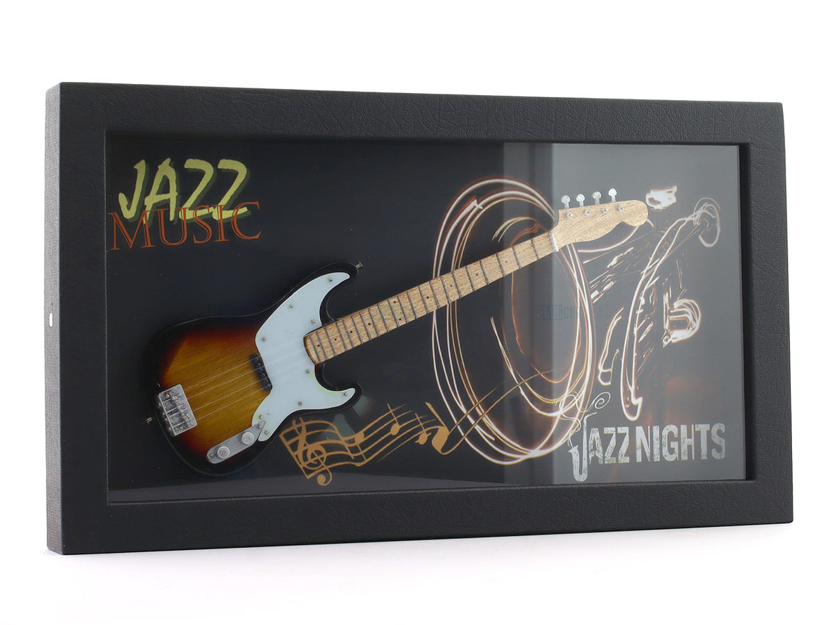 Jazz Music 3D Frame with Miniature Guitar | Premium Music Wall Décor Gift India