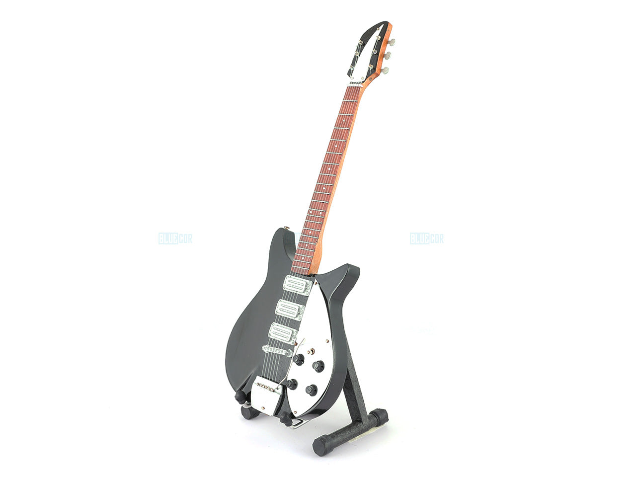 John Lennon Beatles Music Band Miniature Guitar with Stand Design D - Décor
