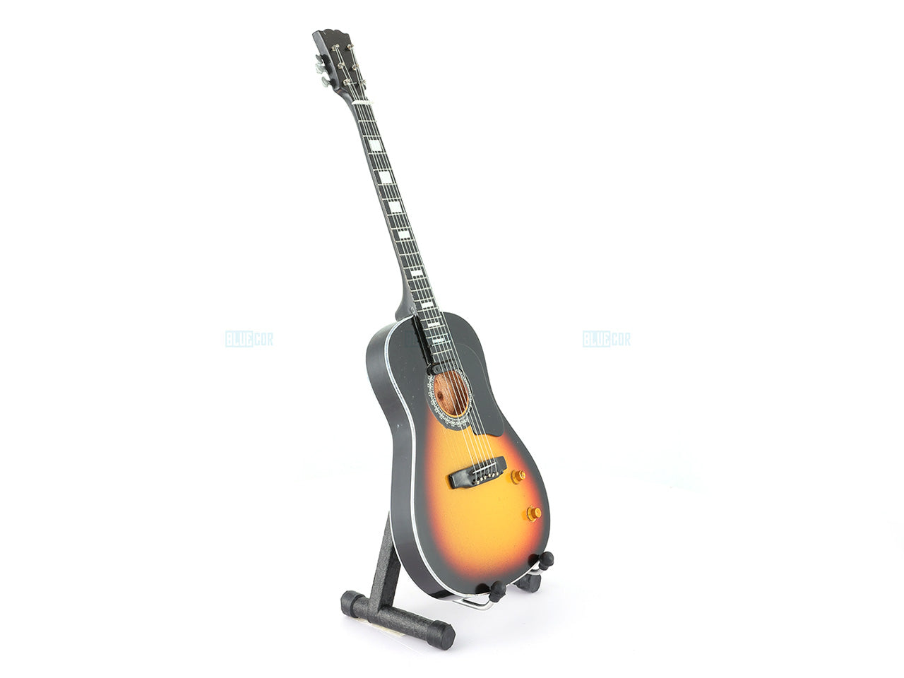 John Lennon Beatles Music Band Miniature Guitar with Stand Design E - Décor