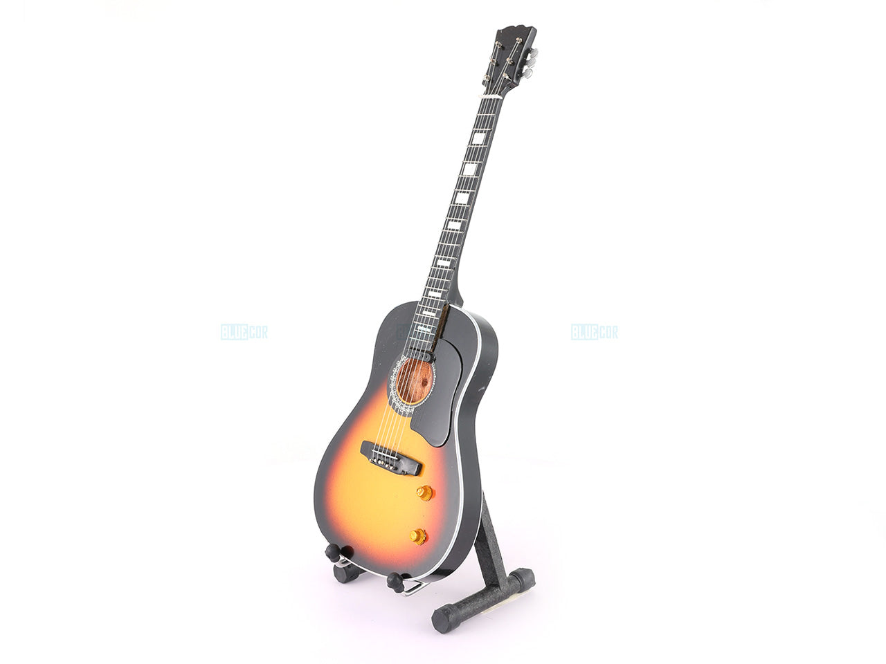 John Lennon Beatles Music Band Miniature Guitar with Stand Design E - Décor
