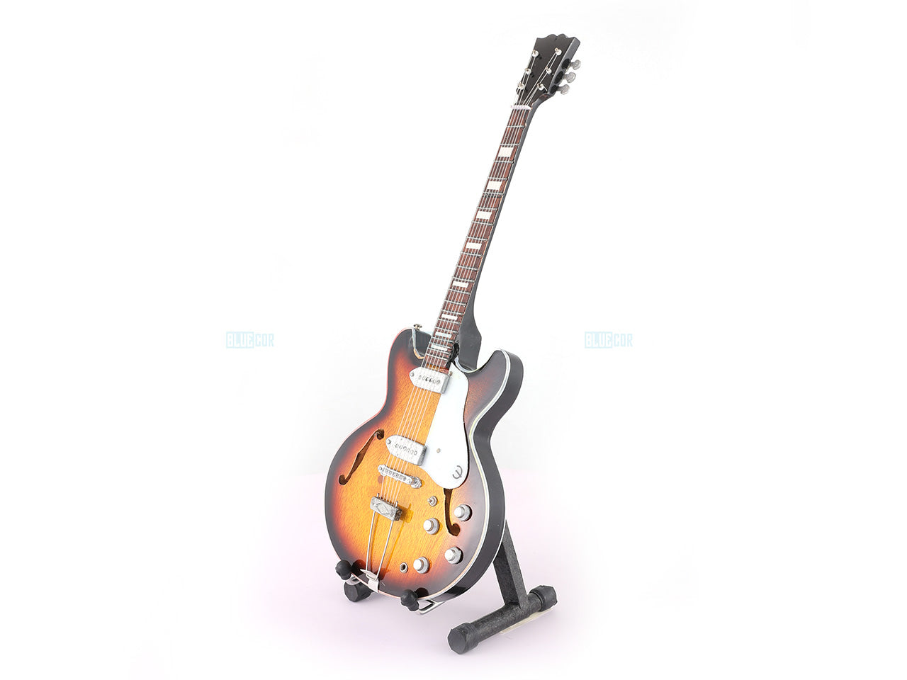 John Lennon Beatles Music Band Miniature Guitar with Stand Design G - Décor