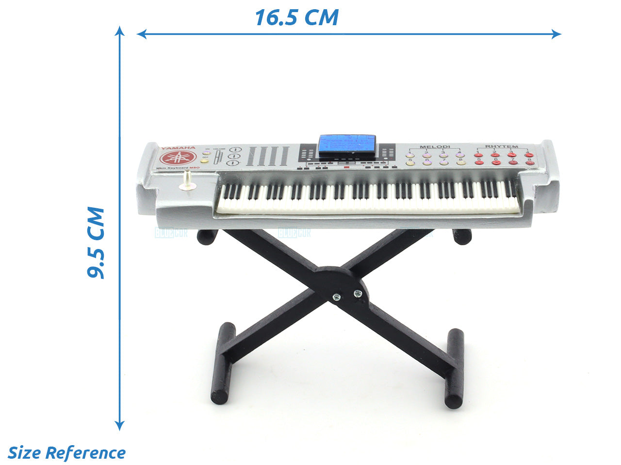 Keyboard silver premium wooden miniature music instrument
