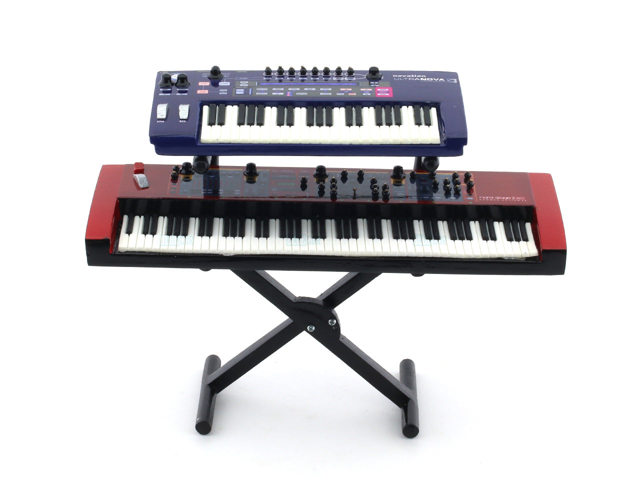 Keyboard double stack premium wooden miniature music instrument