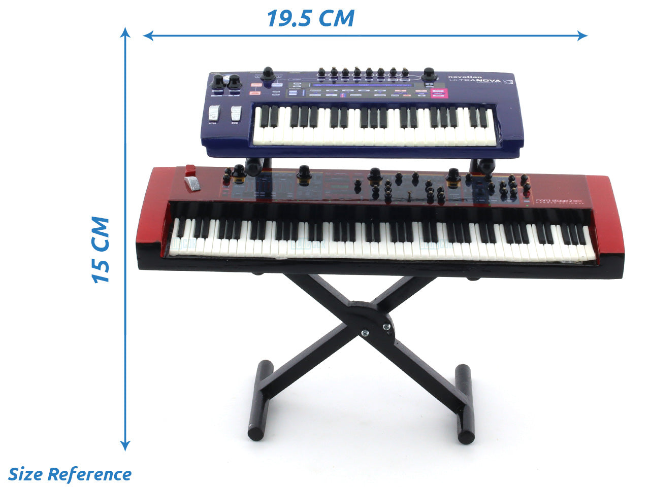 Keyboard double stack premium wooden miniature music instrument