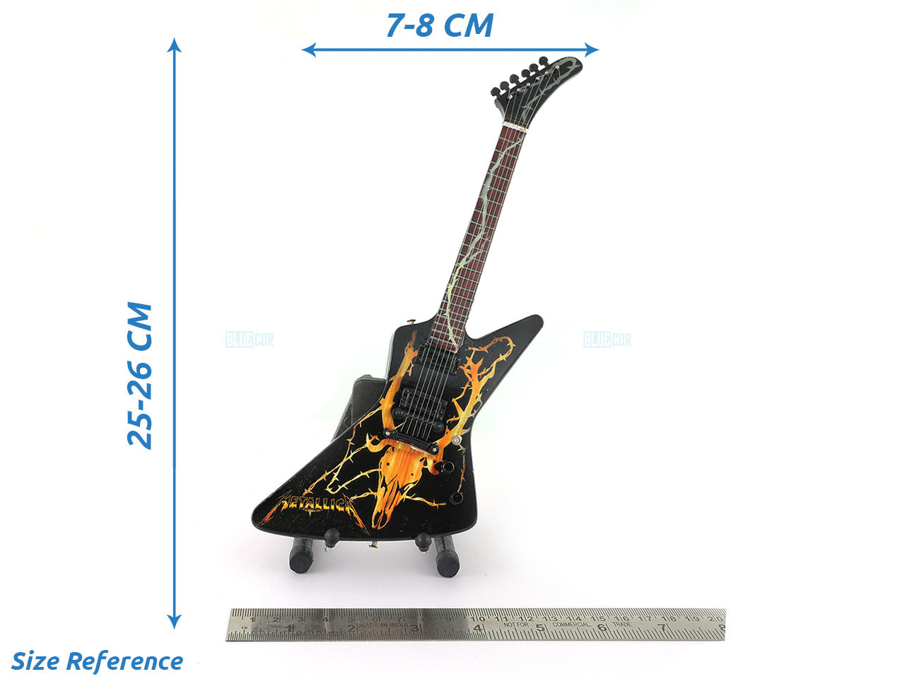 Metallica music band Miniature Guitar with Stand Generic design D Décor