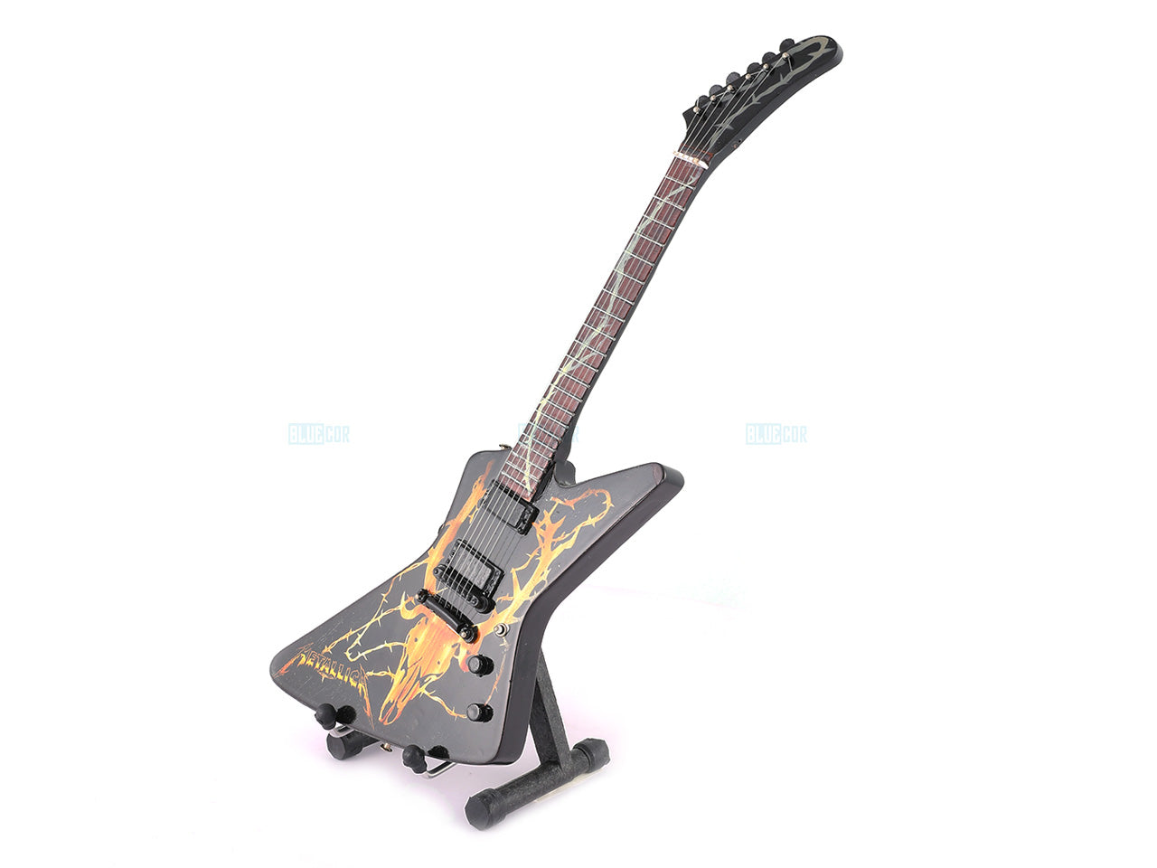 Metallica music band Miniature Guitar with Stand Generic design D Décor