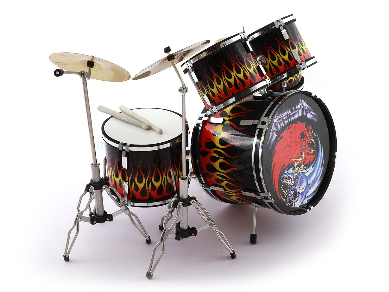Guns N Roses music band Miniature Drum set collectible Design A