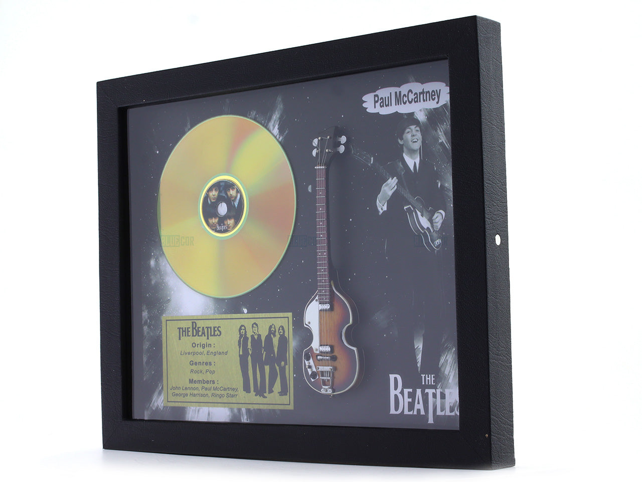 Paul McCartney Beatles 3D Music Frame with Miniature Guitar - Premium Wall Décor Gift Bluecor