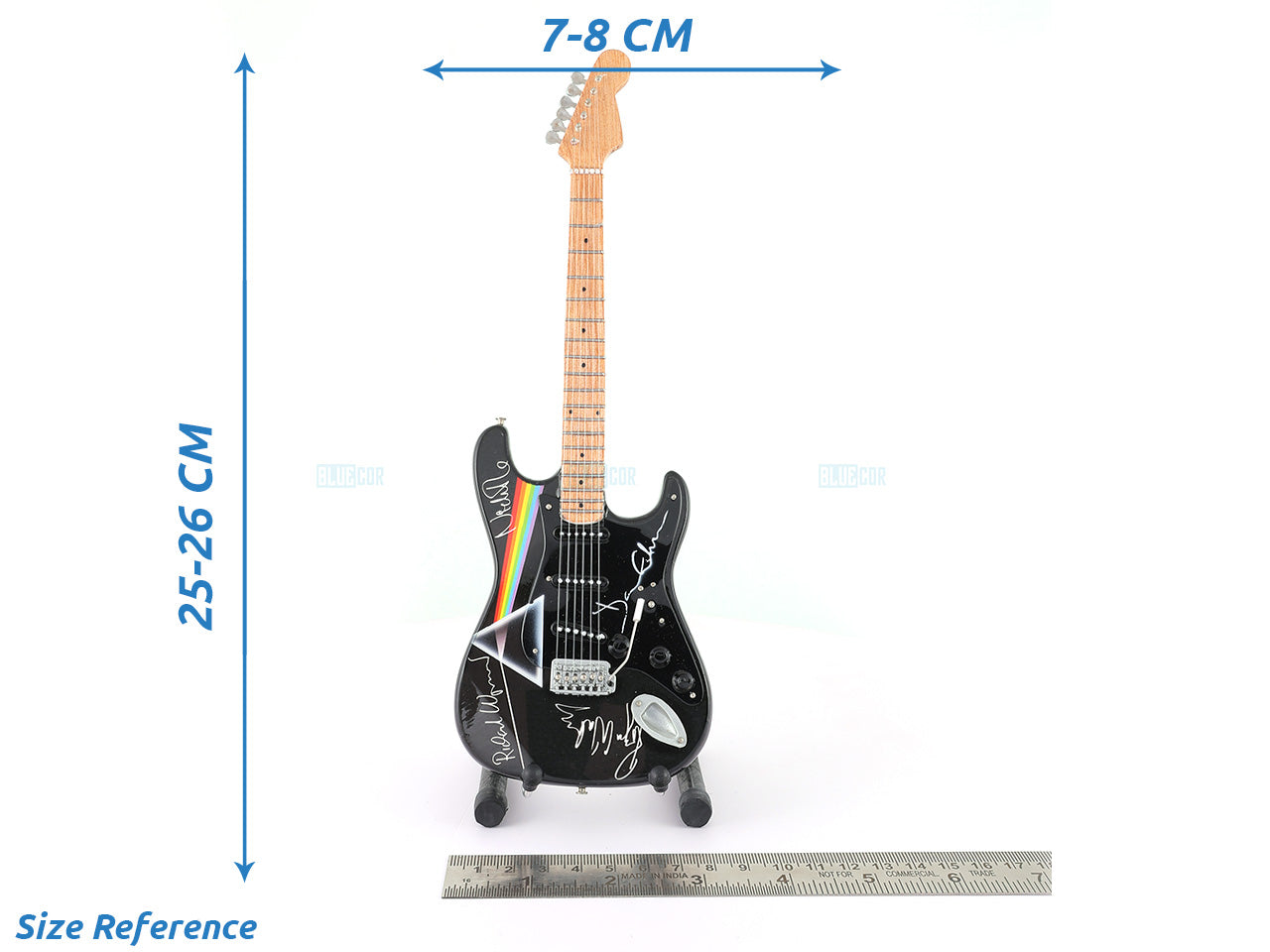 Pink Floyd music band Miniature Guitar with Stand Generic design E Décor