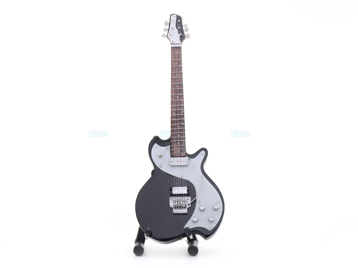 Richie Sambora ESP Inspired Wooden Miniature Guitar Collectible with Display Stand 25cm | Rock Music Décor Gift for Fans