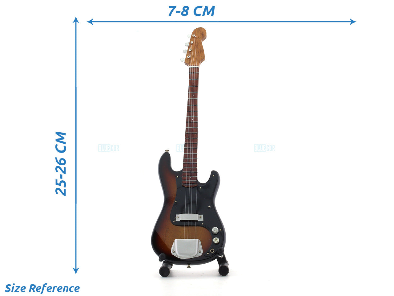Standard Bass Electric Guitar Miniature with Stand Design D